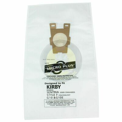 KIRBY MICROFIBRE BAGS SENTRIA MICRO PLUS X 5 (3205) QUASDB506 