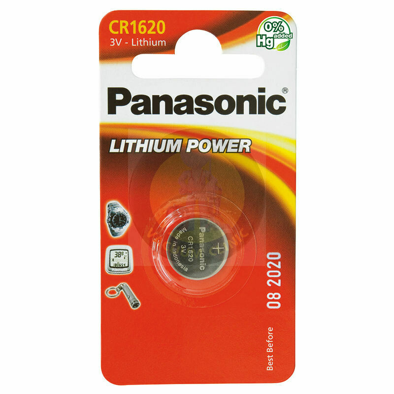 PANASONIC CR1620 CD1 3V 16MM X 2.0 LITHIUM BATTERY JEGJX042