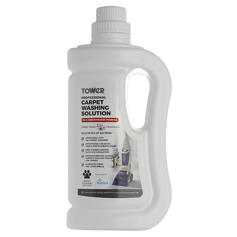 TOWER 1 LTR BOTTLE CARPET SHAMPOO WASHER SOLUTION USE WITH ANY BRAND (6303) TOWT146002