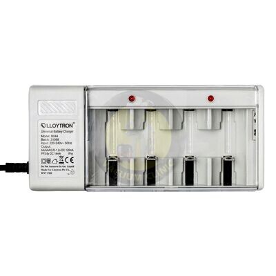 LLOYTRON UNIVERSAL BATTERY CHARGER FOR TYPES AAA, AA, C, D &amp; 9V (6704) JEGJX032S