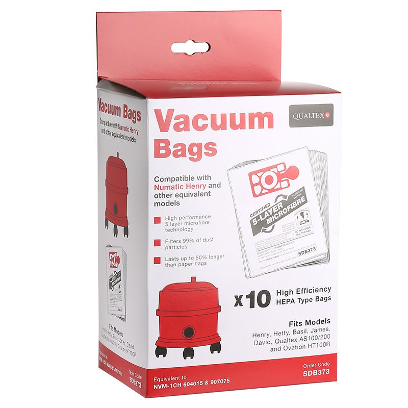 MICROFIBRE BAGS NUMATIC HENRY, INSPIRE BUSINESS &amp; HOME X 10 PACK (0502.3.4.1801) EXSSDB373