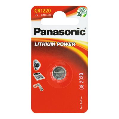 PANASONIC CR1220 CD1 3V 12.5 X 2.0MM LITHIUM BATTERY JEGJX043