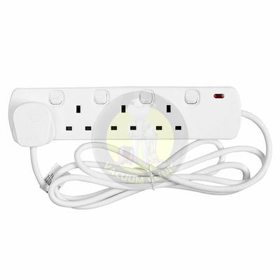 EXTENSION LEAD 4 GANG 2 MTR INDIVIDUALLY SWITCHED (2602) JEGJA155