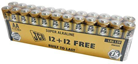 JCB 12 PLUS 12 FREE AA ALKALINE BATTERIES (24 PACK) (COUNTER) JEGJX862