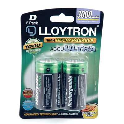 CD2 LLOYTRON ACCUULTRA D 3000MAH RECHARGEABLE BATT JEGJX737