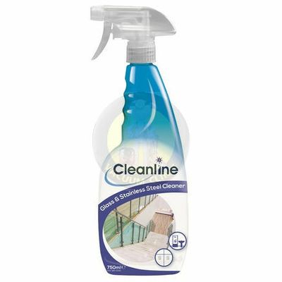 CLEANLINE GLASS &amp; STAINLESS STEEL CLEANER 750ML - WINDOW (6301) N04711