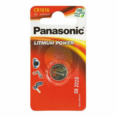PANASONIC CR1616 CD1 3V 16 X1.6MM LITHIUM BATTERY JEGJX044