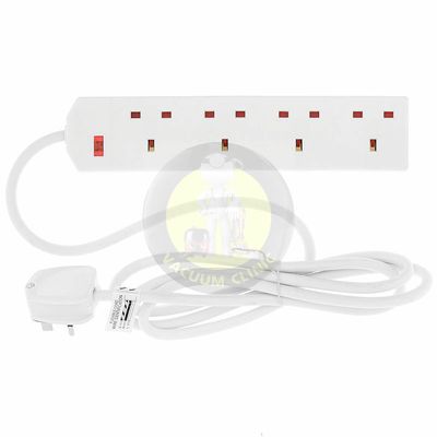 4 GANG 2 METRE EXTENSION LEAD W/PLUG &amp; NEON JA058Y (2602) JEGJA152B