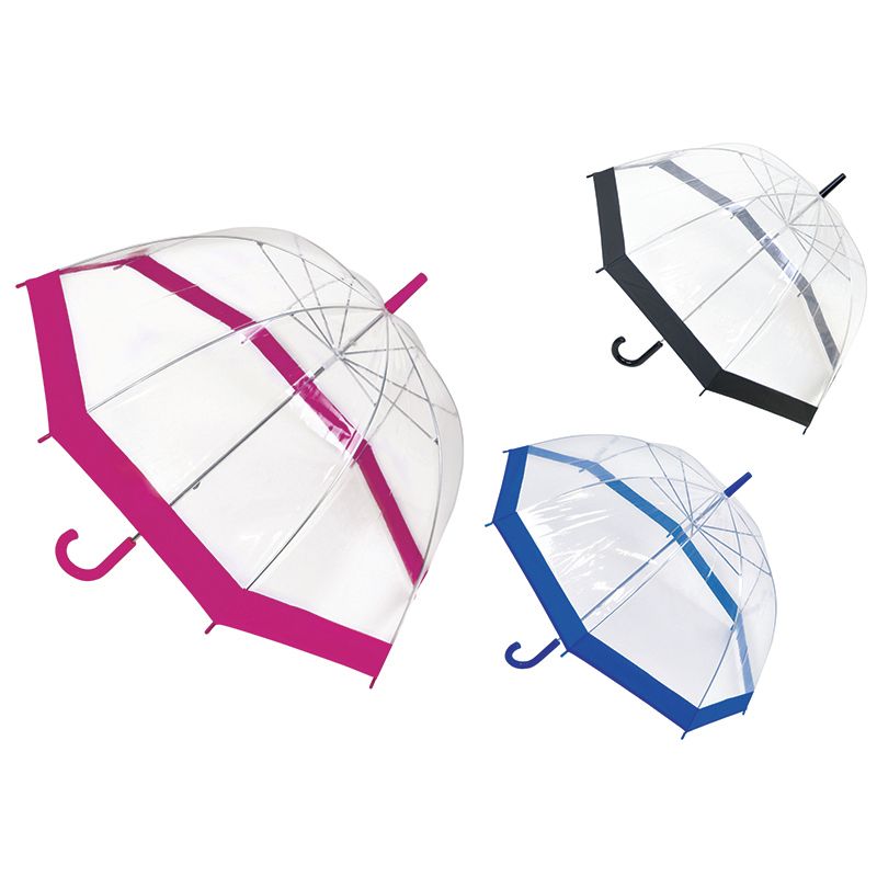 COLOUR EDGE DOME SEE THROUGH UMBRELLA 88CM (0805) JEGHW9991