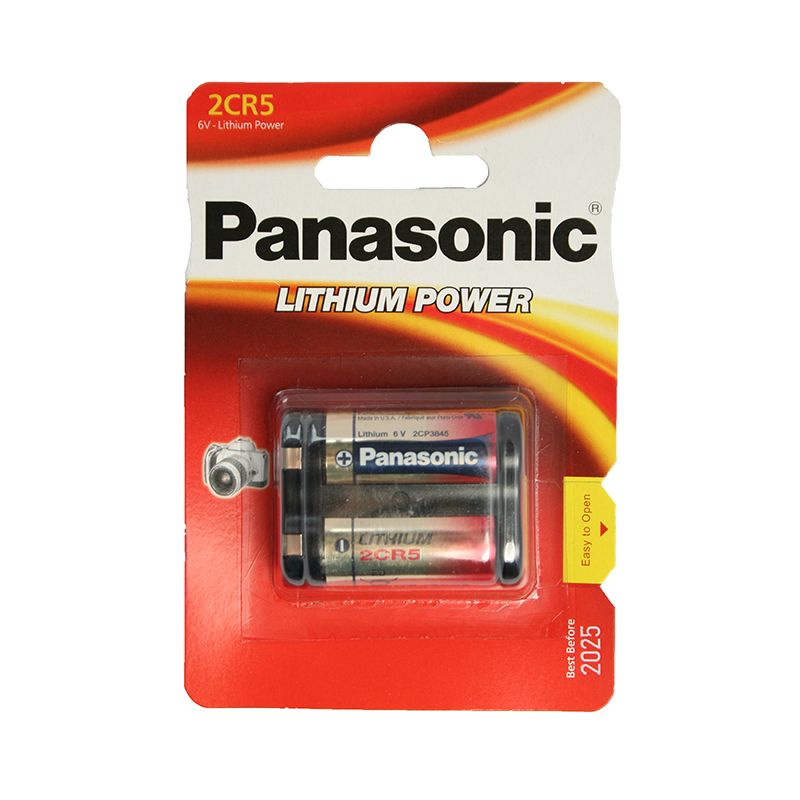 CD1 PANASONIC 2CR5 6V LITHIUM CAMERA BATTERY (COUNTER) JEGJX148A