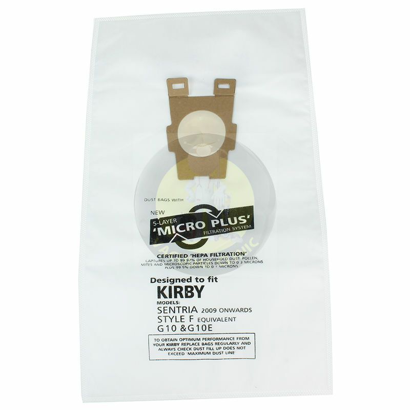 KIRBY MICROFIBRE BAGS SENTRIA MICRO PLUS X 5 (3205) QUASDB506