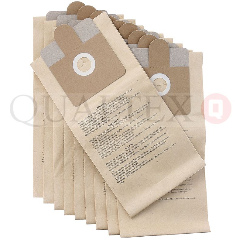 QUALTEX WET &amp; DRY 10 X PAPER BAGS FOR HT690 / WL092 VACUUM (7201) QUASDB522