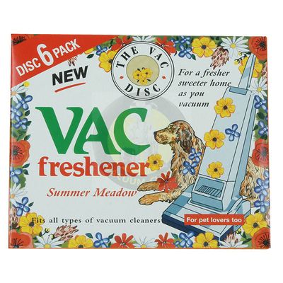 UNIVERSAL VACUUM FRESHENER DISCS SUMMER MEADOW PACK OF 6 DISCS (COUNTER) QUAMVP92