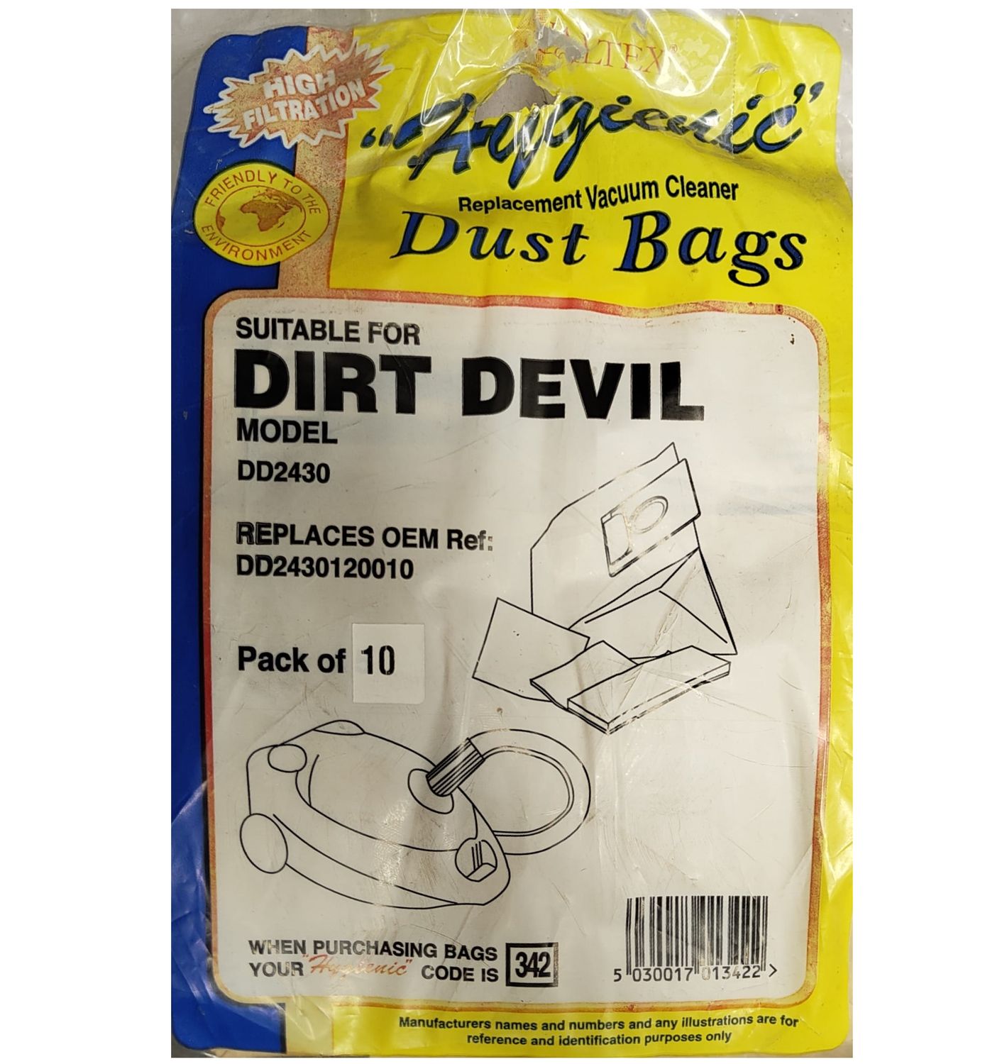 DIRT DEVIL BAG (3202) SDB342