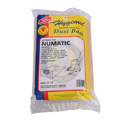 NUMATIC NV300/380/EV370 BAG 10 PK RL095 ASH VAC (3003) EXSSDB140