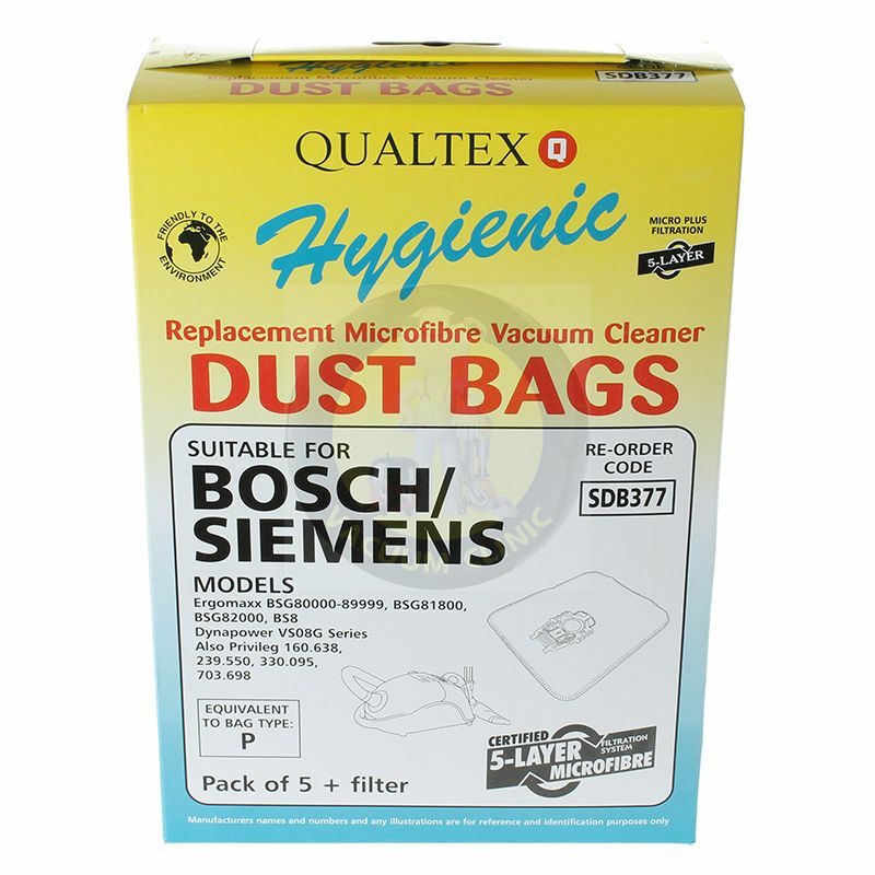 BOSCH TYPE P MICROFIBRE DUST BAG 5PK (2503) EXSSDB377