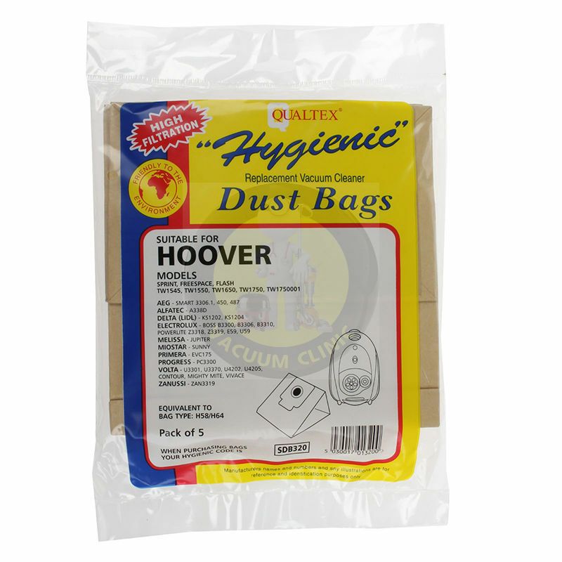 HOOVER SPRINT TW1650, H58, H63, H64 BAGS PACK 5 (3201) EXSSDB320