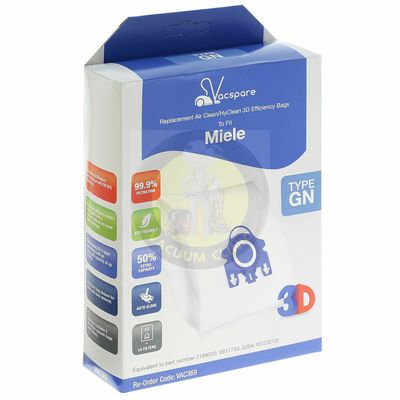 MIELE GN MICROFIBRE BAGS PACK OF 5 WITH FILTERS (BLUE BAG HOLDER) (1904.5.0503.4.5) EXSVAC369