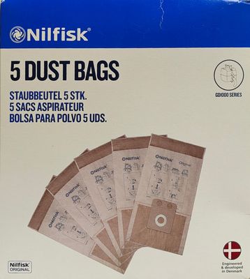 NILFISK FAMILY/BUSINESS *MFB251* 8 LITRE BAGS 82222900 (1803.0303) EXSSDBFAMILY