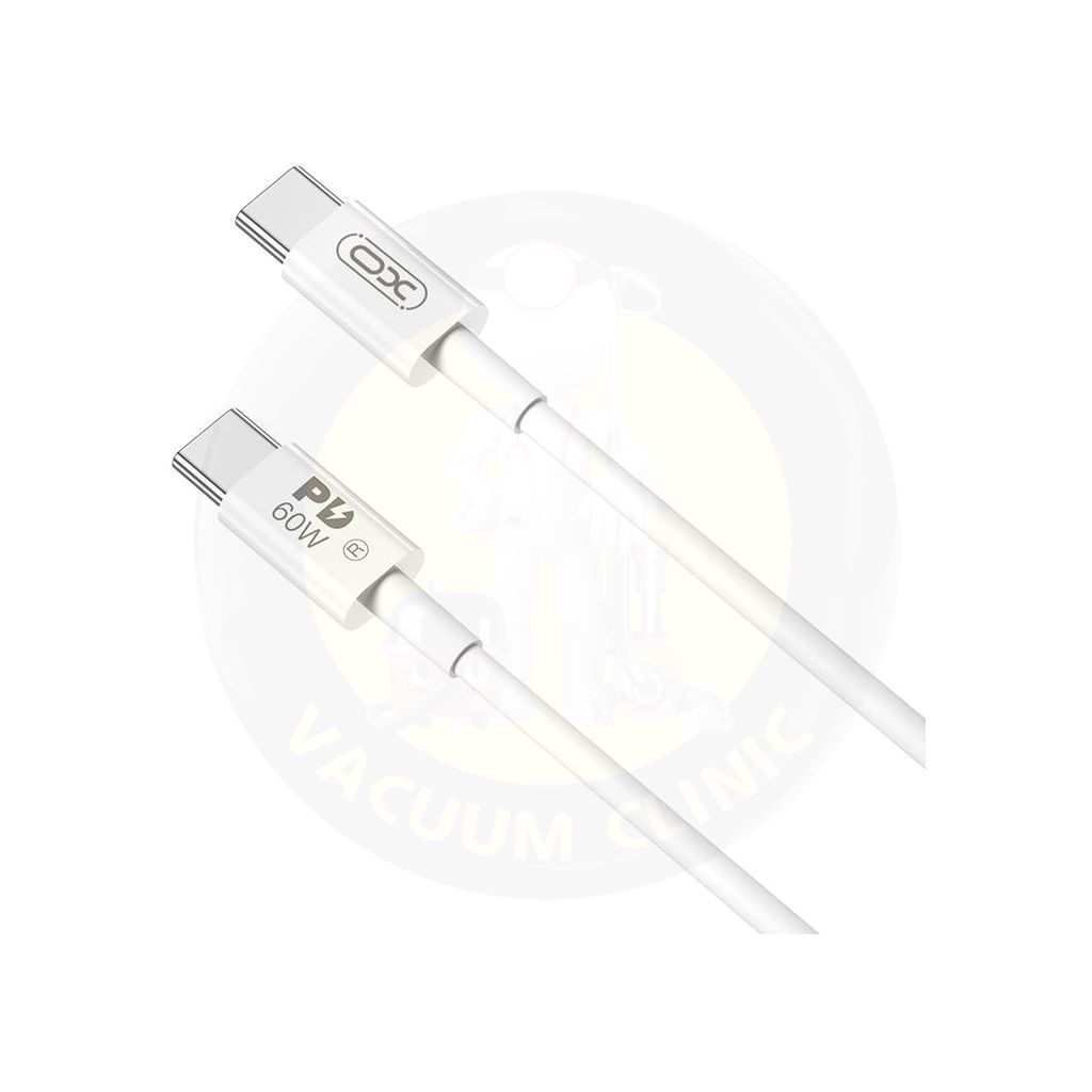 XO WHITE 60W 2M CHARGING DATA LEAD / CABLE  TYPE-C TO TYPE-C (6701) EXSXO-NB-Q190B