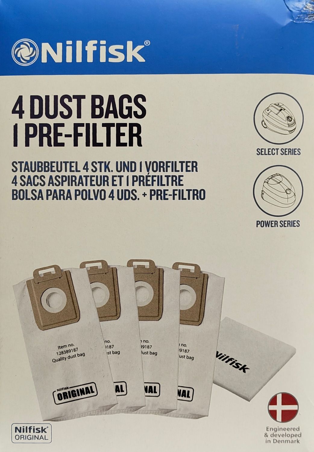 NILFISK POWER GENUINE *MFB526* P10/P20 VACUUM BAGS GEN 128389187 (1803.0302) EXSSDBPOWER