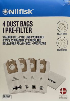 NILFISK POWER GENUINE *MFB526* P10/P20 VACUUM BAGS GEN 128389187 (1803.0302) EXSSDBPOWER
