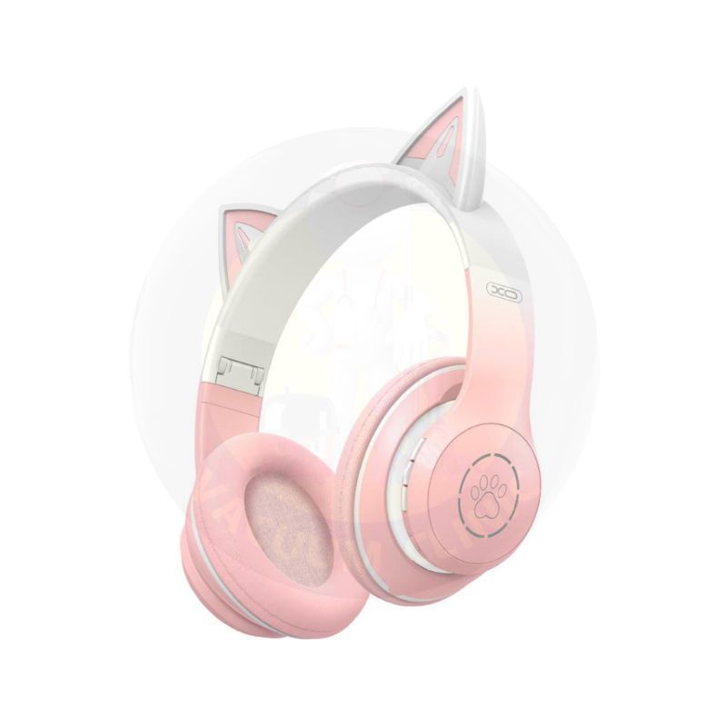 XO PINK BT CATS EAR COLOURFUL LIGHTS HEADPHONE (6701) EXSXO-BE38P
