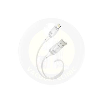 XO WHITE APPLE IPHONE LIGHTNING CHARGING CABLE / LEAD 3M 2.4AMP ZEUS LIQUID SILICONE (6701) EXSXO-NB238L3MW
