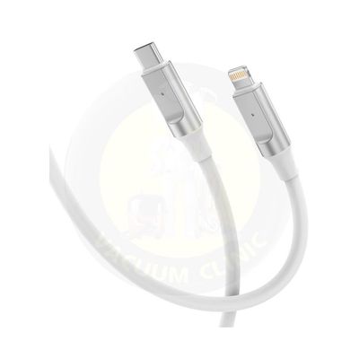 XO WHITE APPLE IPHONE PD 27W TYPE-C TO LIGHTNING 1M CHARGING / DATA CABLE / LEAD (6701) EXSXO-NB-Q252A