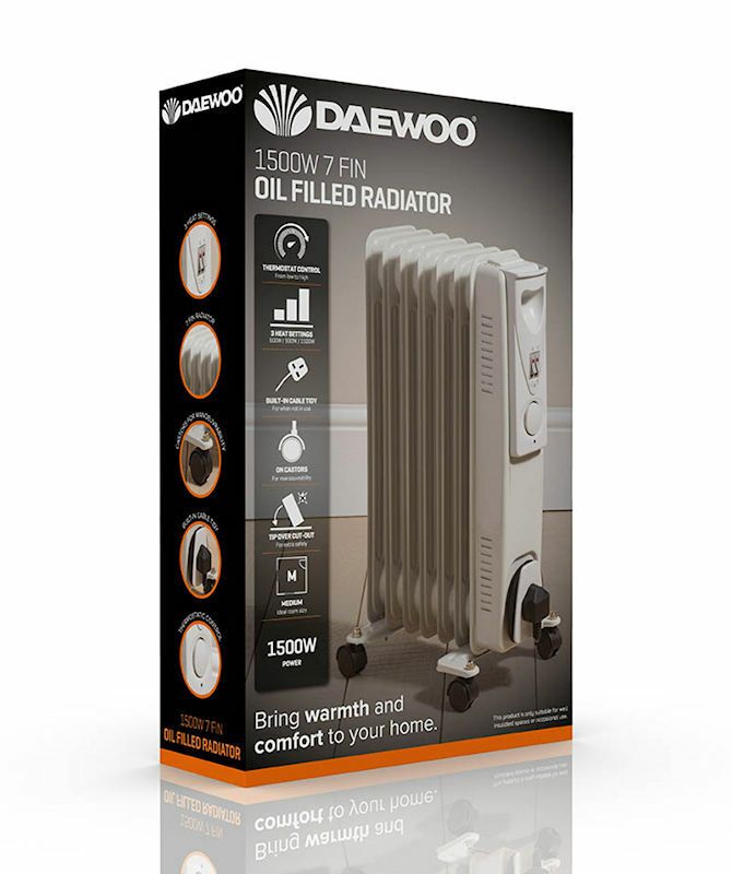 1500W 7 FIN OIL FILLED RADIATOR JEGHEA1130 (2406) ADLAD7815