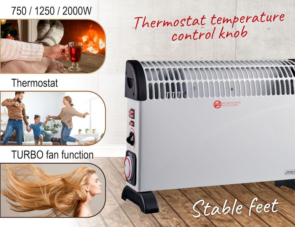 CONVECTOR HEATER WITH TIMER, TURBO FAN (2909) ADLMS7741W