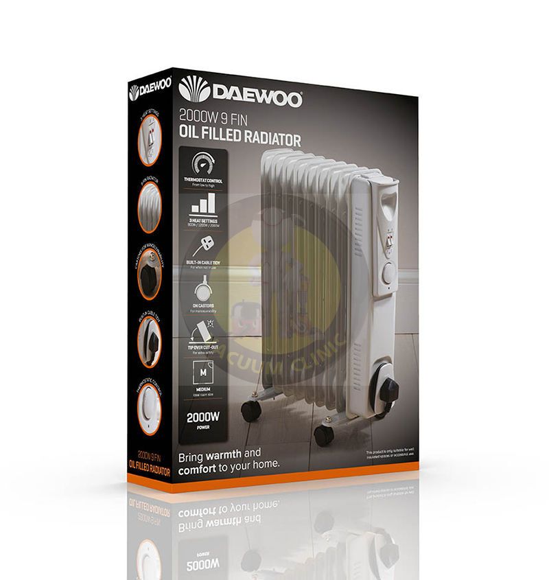 2000W 9 FIN OIL FILLED RADIATOR JEGHEA1141 (2304) ADLAD7816