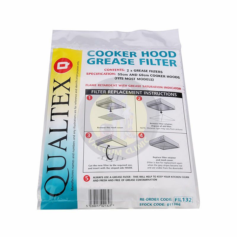 UNIVERSAL GREASE FILTER WITH HANDY RED LINE USAGE GUAGE (2301) EXSFIL154