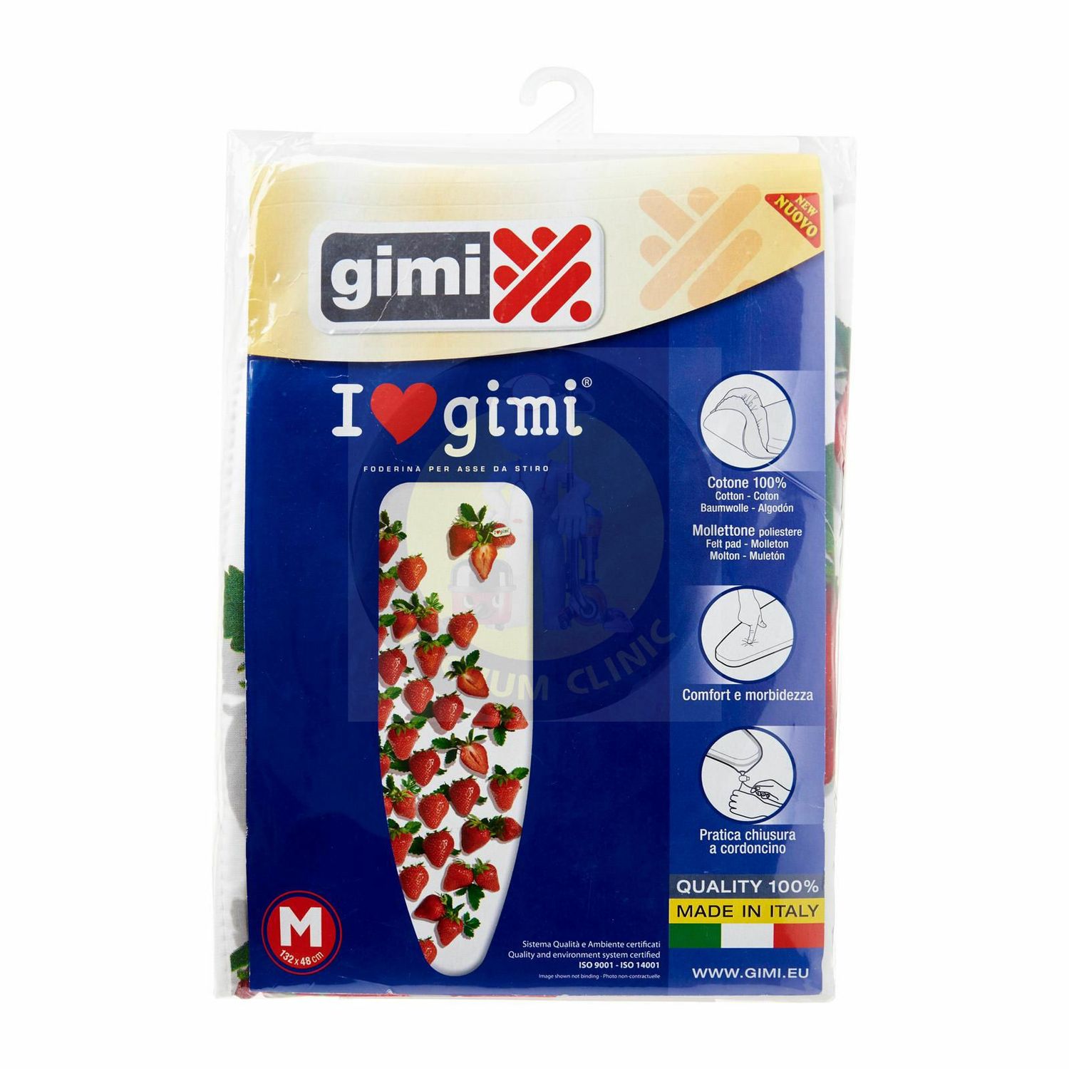 I LOVE GIMI 114-120CM X 34-38CM IRONING BOARD COVER SMALL-MEDIUM SIZE (2401) EXSIRNCOVERSM