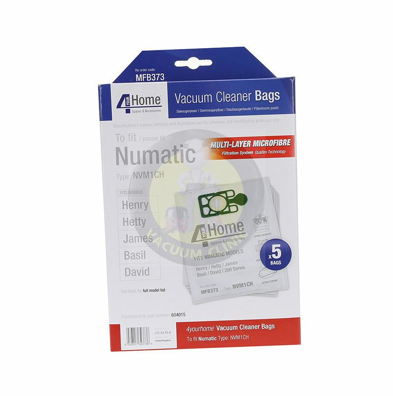 MICROFIBRE BAGS NUMATIC HENRY, INSPIRE BUSINESS &amp; HOME X 5 (0702.3.1002.3) EXSMFB373
