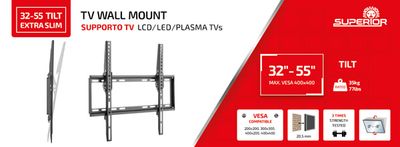 32" TO 55" TV BRACKET WITH 8 DEGREE TILT - MAX LOAD 35KG (3809) SUPSTV005