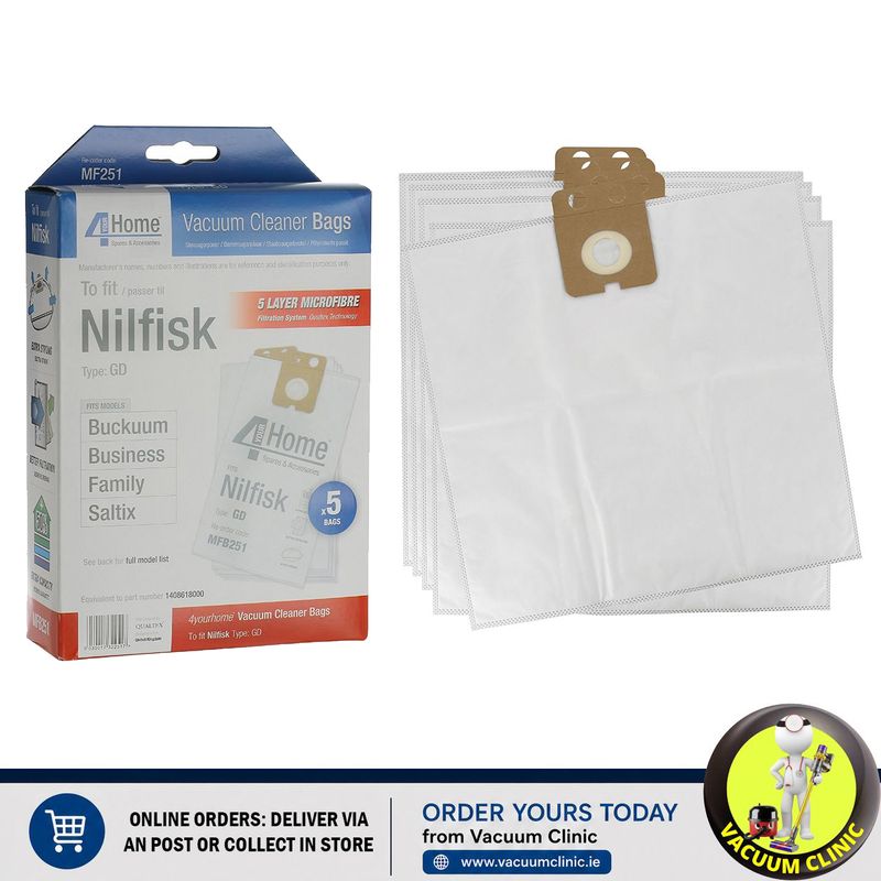 MICROFIBRE BAGS NILFISK FAMILY (0604.0904) EXSMFB251
