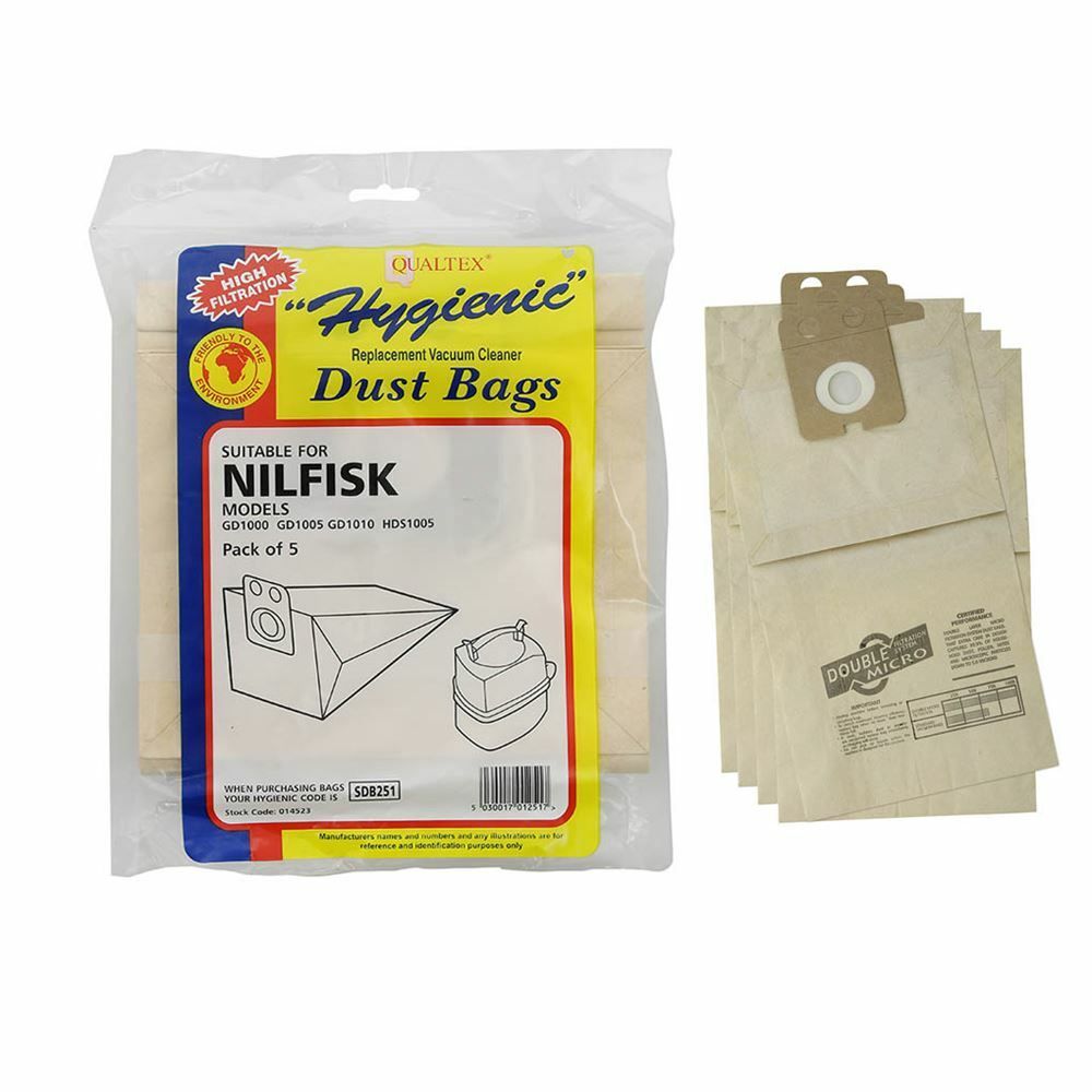 NILFISK FAMILY GD 1000 1010  VP300 ETC 5PK (3102) EXSSDB251
