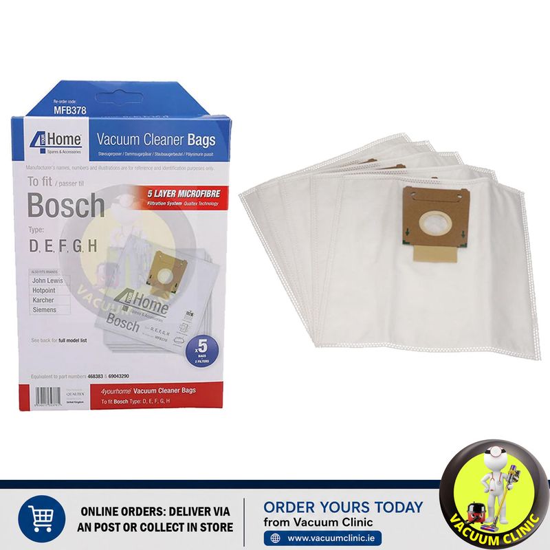 MICROFIBRE BAGS BOSCH D-E -F-G-H EXSSDB402 (0703.1003) EXSMFB378