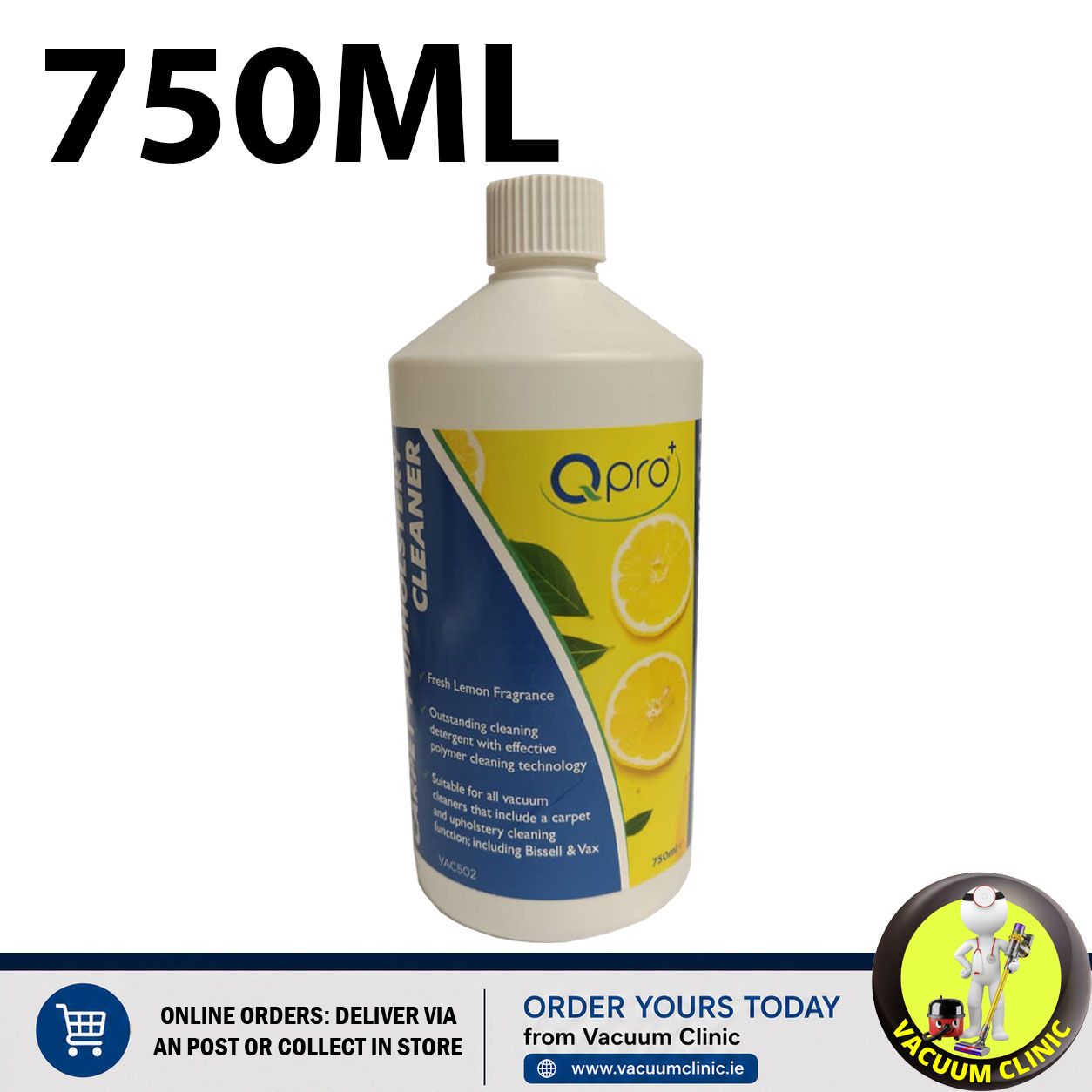 QUALTEX CARPET + UPHOLSTERY SHAMPOO 750ML (1104) EXSVAC502