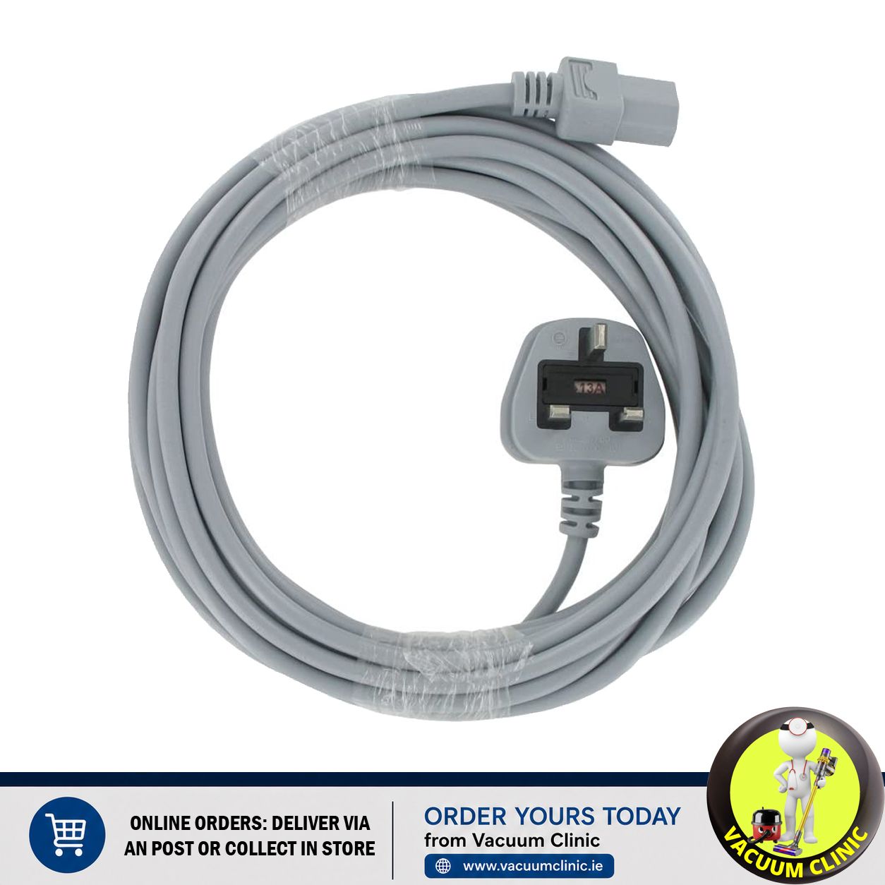 NILFISK 80/90 POWER LEAD / CABLE WITH 3 PIN PLUG 7M (0104) EXSMIS92