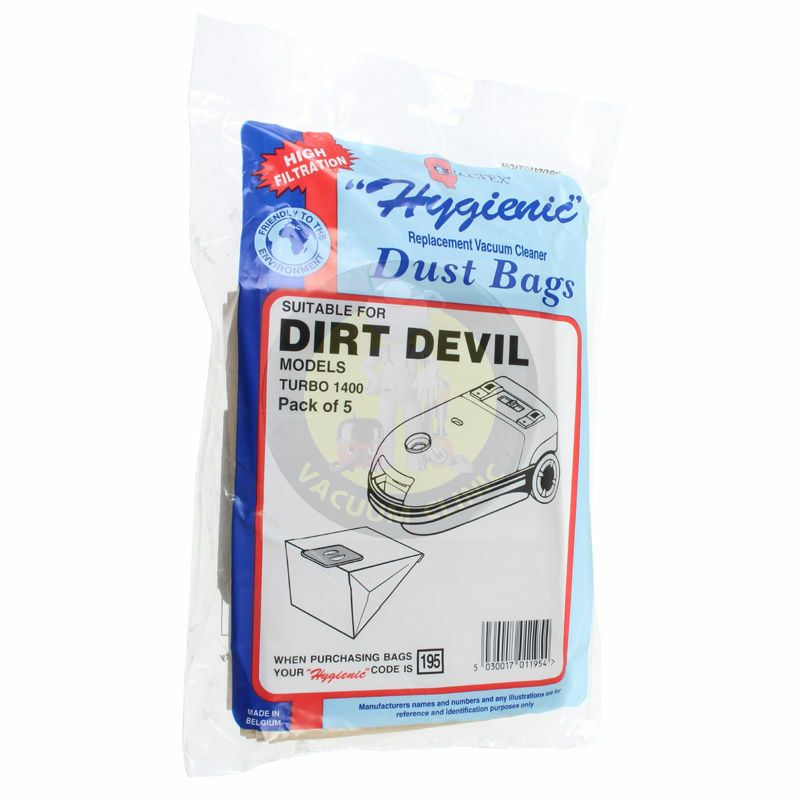 ***OBSOLETE*** DIRT DEVIL TURBO 1400 BAGS (7001) EXSSDB195