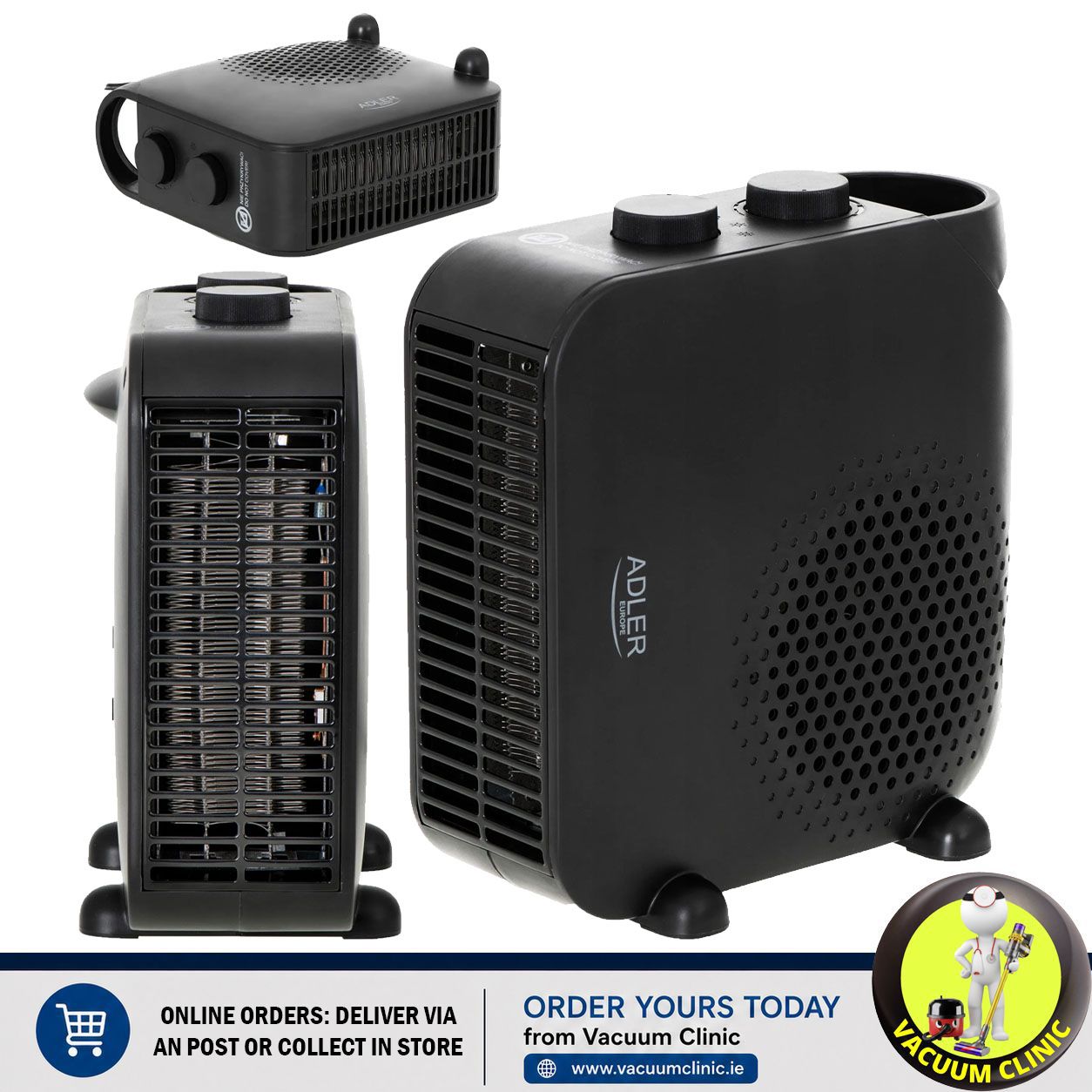 2000W UPRIGHT FAN HEATER ADLAD7725W (6201) JEGHEA1006GE