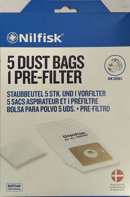 NILFISK GO, ONE *EXSMFB247* GENUINE VACUUM BAG 78602600 (1802.0302) EXSSDBGO