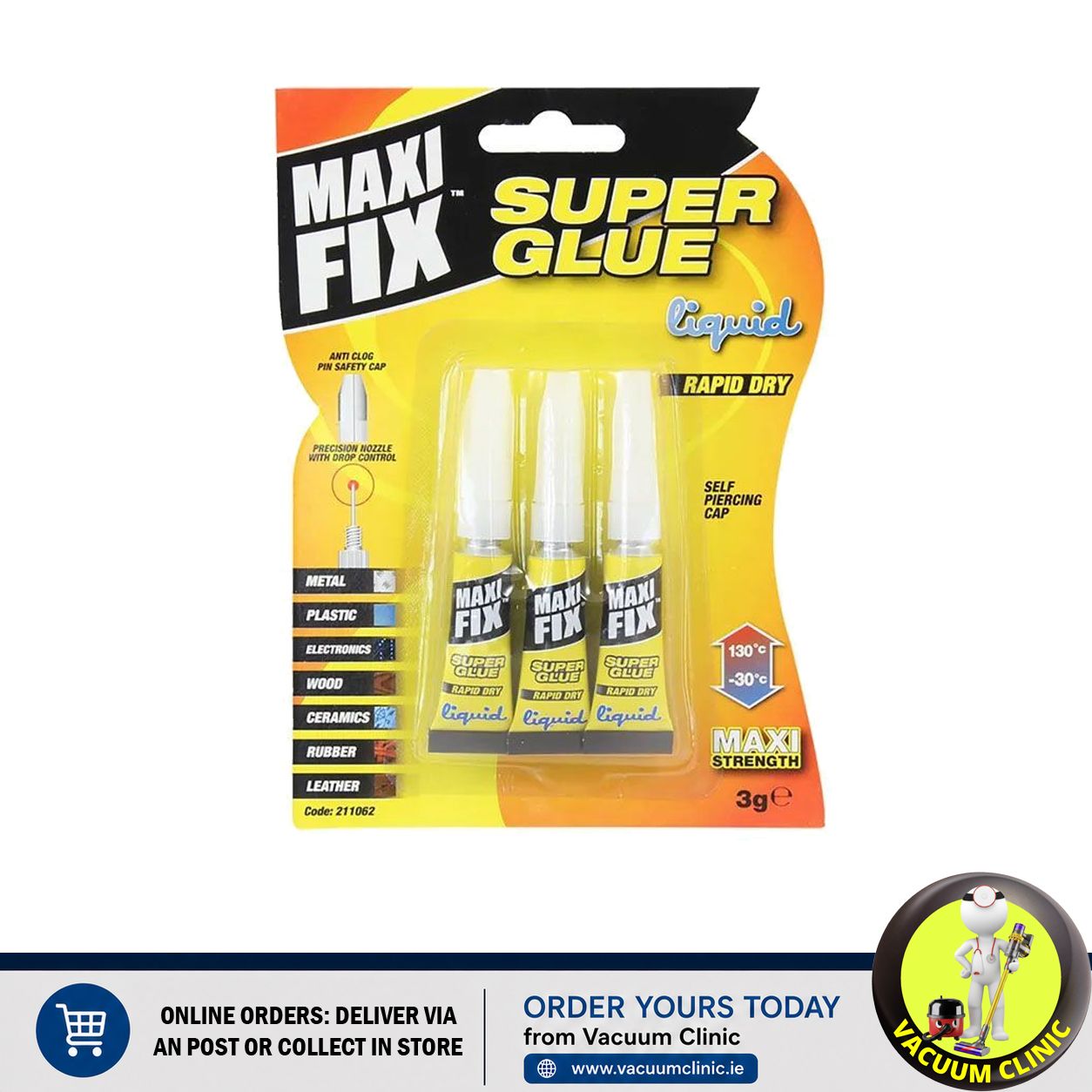 SUPERGLUE MAXIFIX 3 X 3G PRECISION JEGJL5159 (COUNTER) JEGJL5030