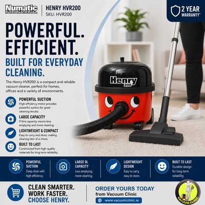 HENRY NUMATIC HVR200 VACUUM CLEANER (5401) EXSNUM200