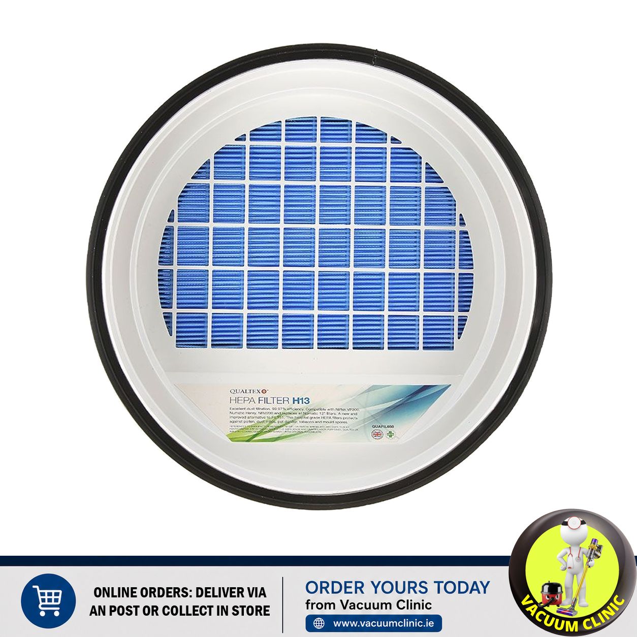 H13 HEPA FILTER AS100 HENRY VP300 HENRY NILFISK (1602) EXSFIL650