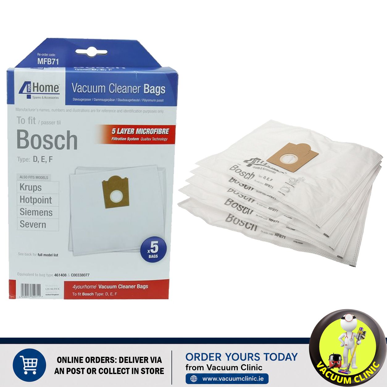 MICROFIBER PAPER BAGS BOSCH ACTIVA (0602.0902) EXSMFB71