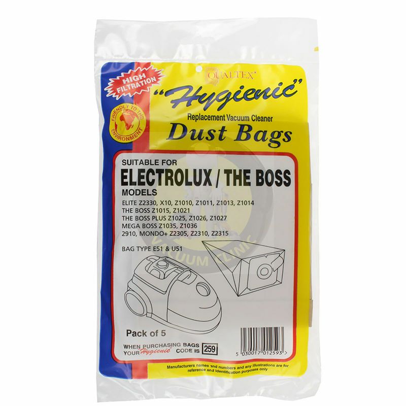 ***USE EXSMFB259*** ELECTROLUX BOSS CYLINDER BAGS (7101) EXSSDB259