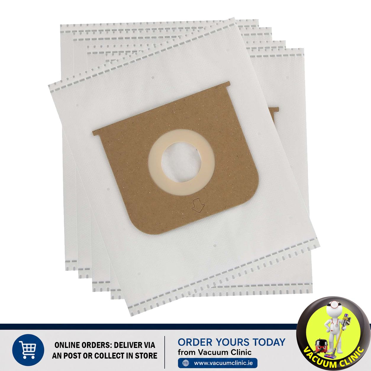 ZANUSSI ZAN4002 MICROFIBRE VACUUM DUST BAG ROUNDED CORNERS PK OF 5 (1004) EXSMFB605